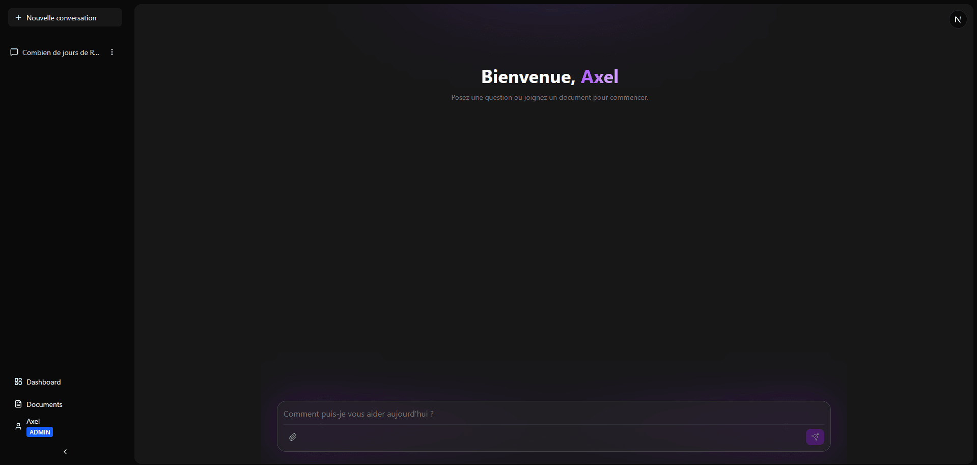 Aperçu de l'interface Complice